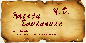 Mateja Davidović vizit kartica